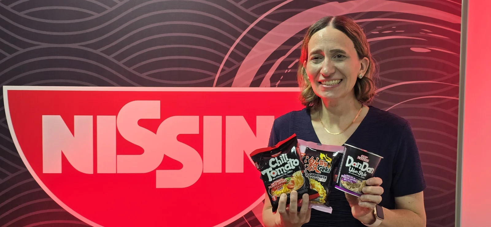 Registro de Giuliano Peccilli na coletiva da Nissin