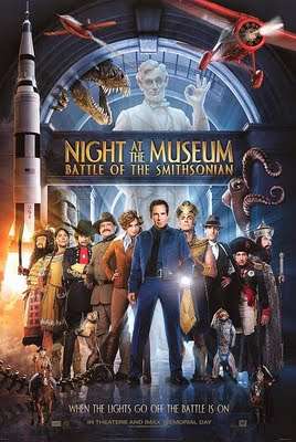 Uma Noite no Museu 2 — bilheteria japonesa de agosto de 2009 Cartaz do filme Uma Noite no Museu 2, com o elenco e personagens do museu