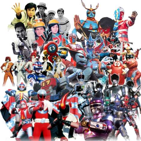 Toei Company Montagem de heróis de tokusatsu da Toei