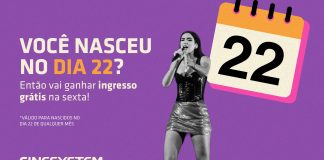Cinesystem oferece ingresso gratuito a aniversariantes do dia 22 em comemoração aos 22 anos da rede