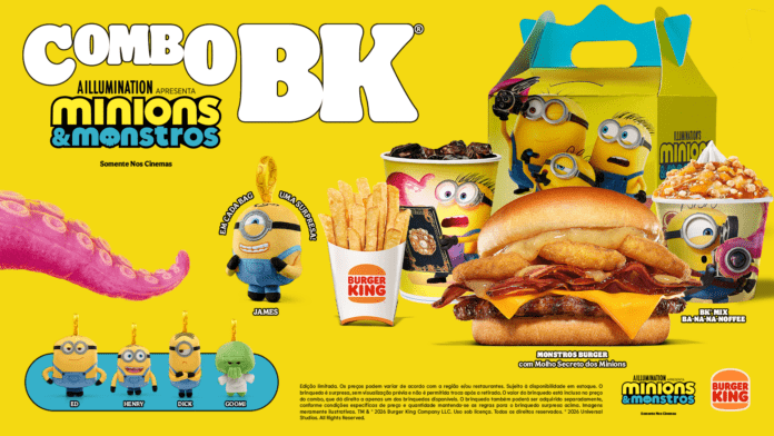 Avenida Paulista, Burger King® lança produtos exclusivos Minions & Monstros