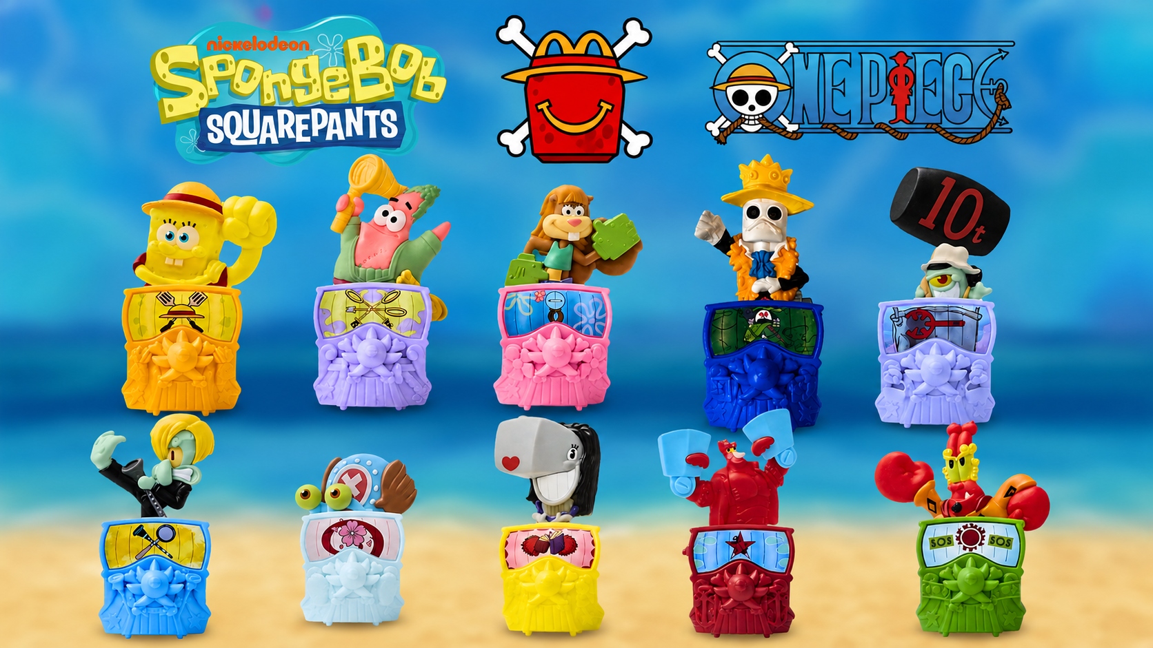 Bobさん様 リクエスト プラナロム 5点 まとめ商品 Bob Esponja vira Luffy em collab de One Piece com McDonald's - JWave